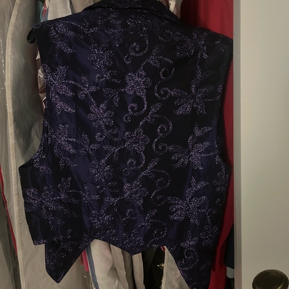 Purple Floral Women's Vest Size Small - Picture 3 of 3